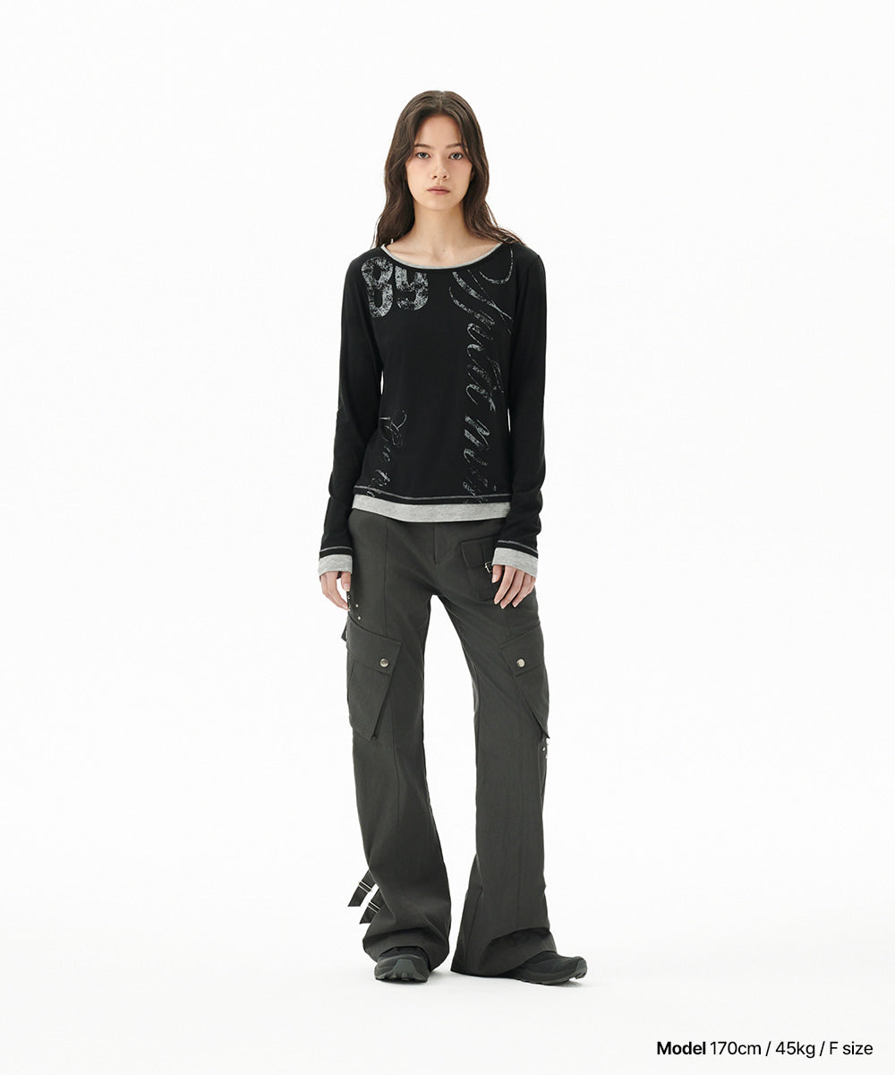 Mahagrid TRUTH LAYERED LONG SLEEVE TEE