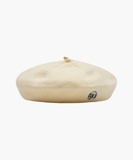 Marithé François Girbaud ENFANT EMBROIDERY KNIT BERET light beige