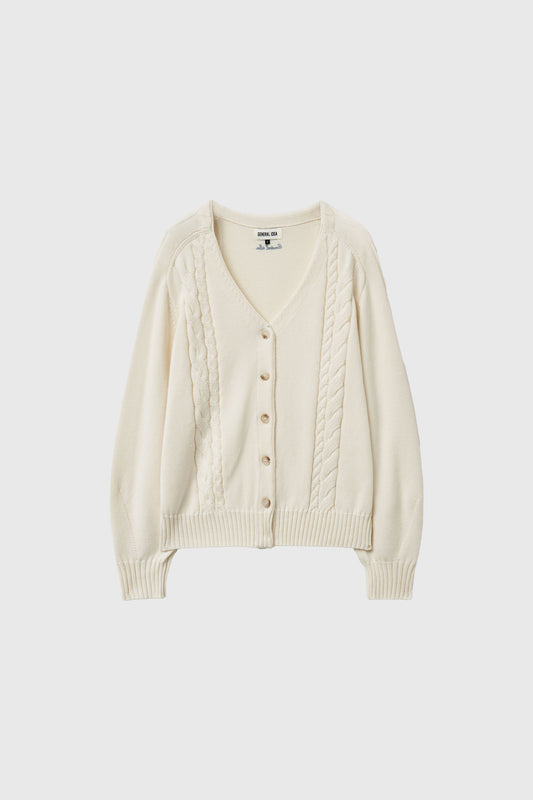 General Idea WOMAN Cotton Blend Saddle Shoulder Cardigan