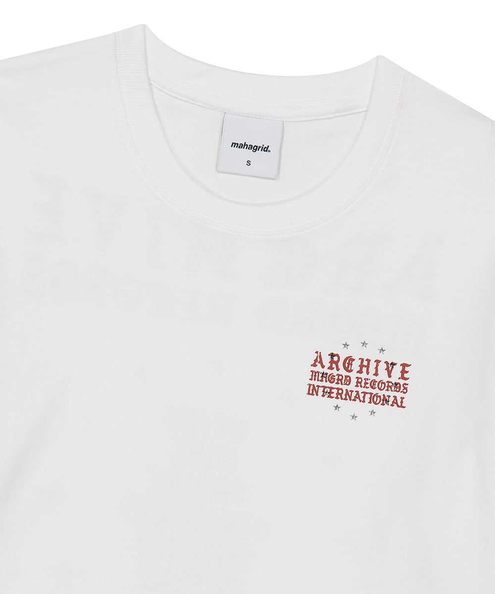 Mahagrid STAR ARCHIVE LONG SLEEVE TEE [WHITE]