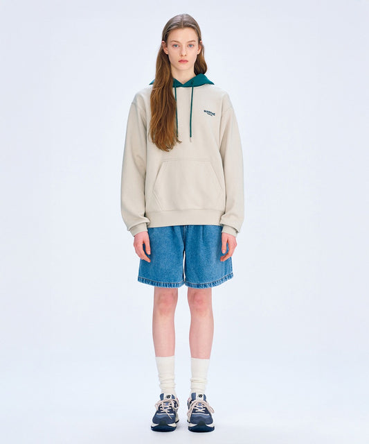 Marithé François Girbaud Regular Logo Color Block Hoodie