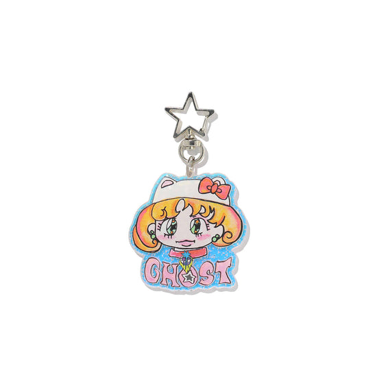 Nice Ghost Club Ghost Soul Girl Acrylic Cat Key Chain [Mix]