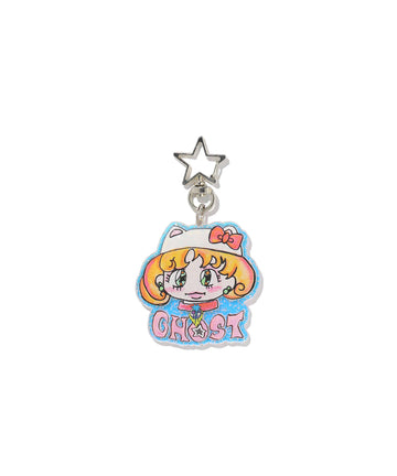 Nice Ghost Club Ghost Soul Girl Acrylic Cat Key Chain [Mix]