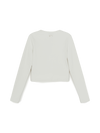 MLB Women's Basic Slim Ribbed Crop Long Sleeve T-Shirts
