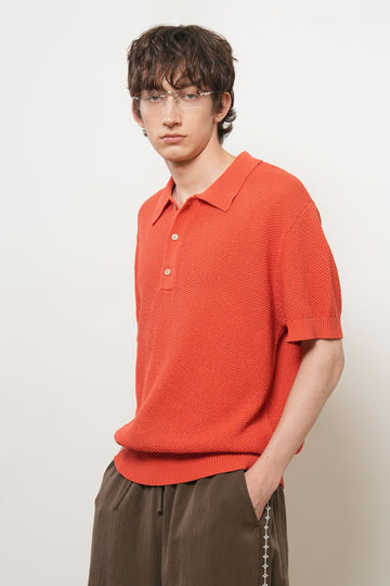General Idea MAN Button Collar Half Knit