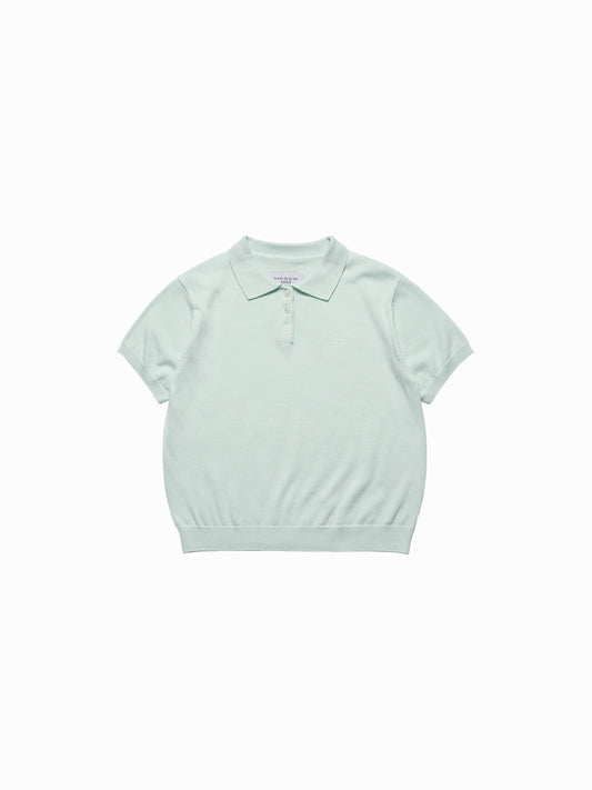ADLV WOMAN BASIC SHORT SLEEVE COLLAR KNIT