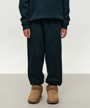 Marithé François Girbaud Kids Doodle Classic Logo Sweat Pants (Brushed) Dark Green