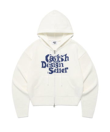 Cavish Women's Seller Logo Knit Zip Up Hoodie