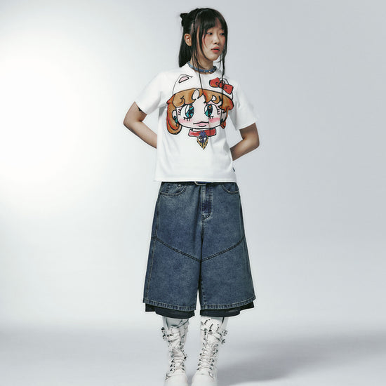 Nice Ghost Club Ghost Soul Girl Cat Tee [White]