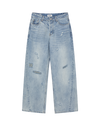 AEAE Check Patchwork Denim Pants