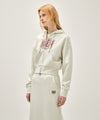 Marithé François Girbaud W CLASSIC LOGO CROP HOODIE ZIPUP