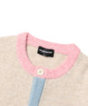 Nice Ghost Club Color Block Knit Cardigan