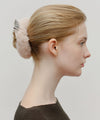 Marithé François Girbaud CLASSIC LOGO FUR SCRUNCHIE baby pink