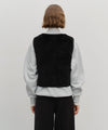 Marithé François Girbaud Women's Faux Leather Mustang Crop Vest Black