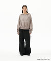 Mahagrid Dyed Curved Seam Crop Hoodie
