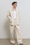 General Idea WOMAN Snap Detail Wide Denim Pants