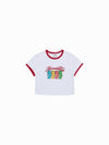 ADLV Woman AC Bear Crop Ringer T-Shirt