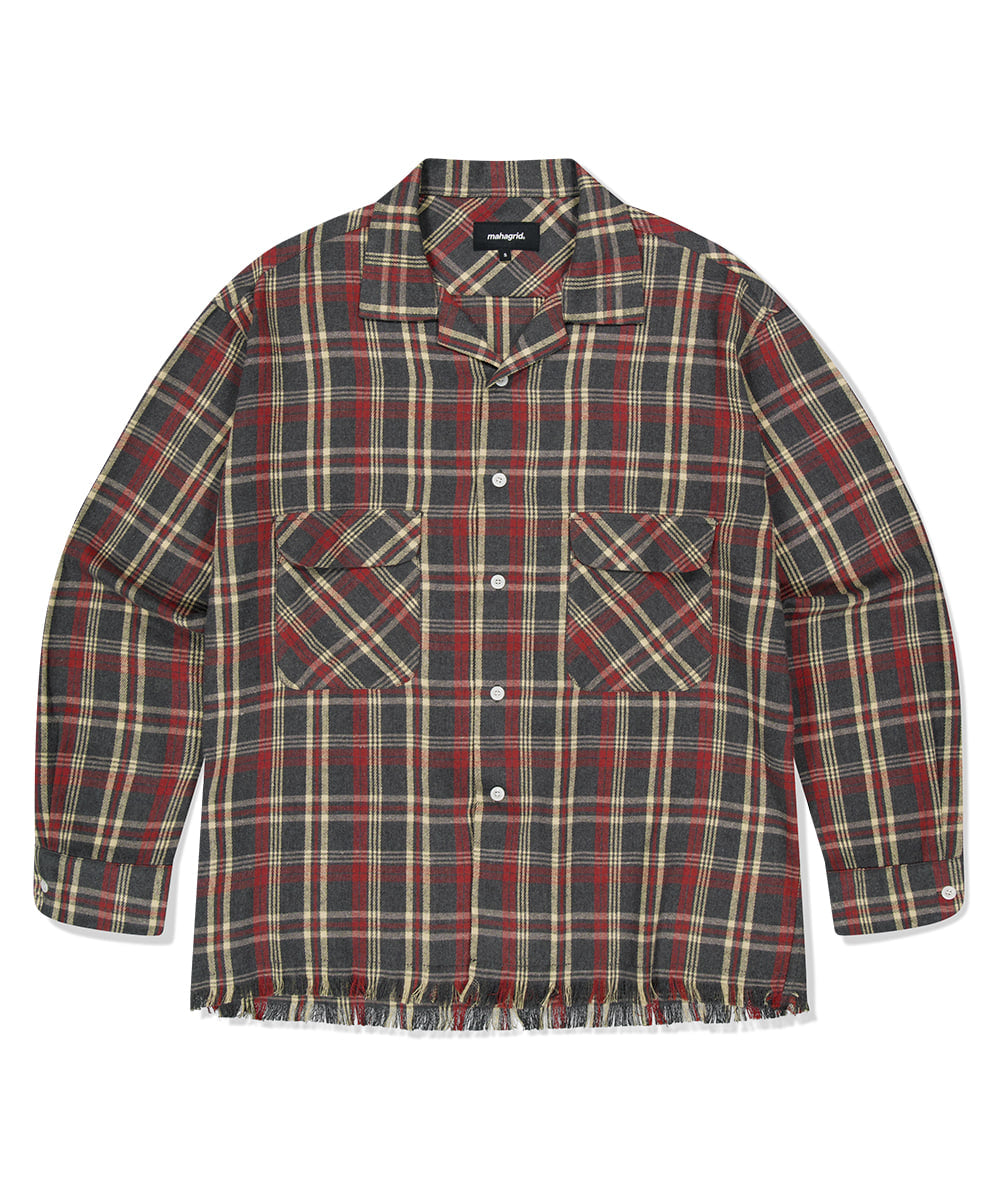 Mahagrid Cut Off Flannel Check Shirt