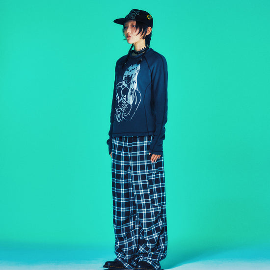 Nice Ghost Club Doll and the Girl Waffle Long Sleeve Tee