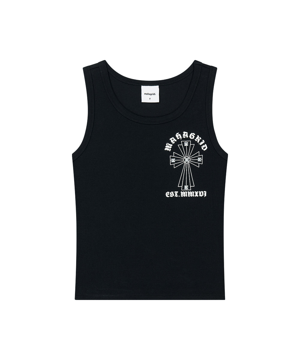 Mahagrid Cross Stud Tank Top