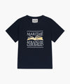 Marithé François Girbaud Kids Book Classic Logo Aerocool Tee Navy