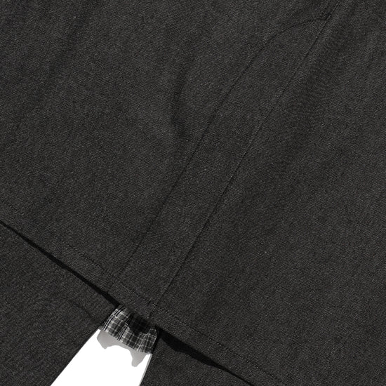 Nice Ghost Club Denim Pleats Panel Layered Skirt Pants