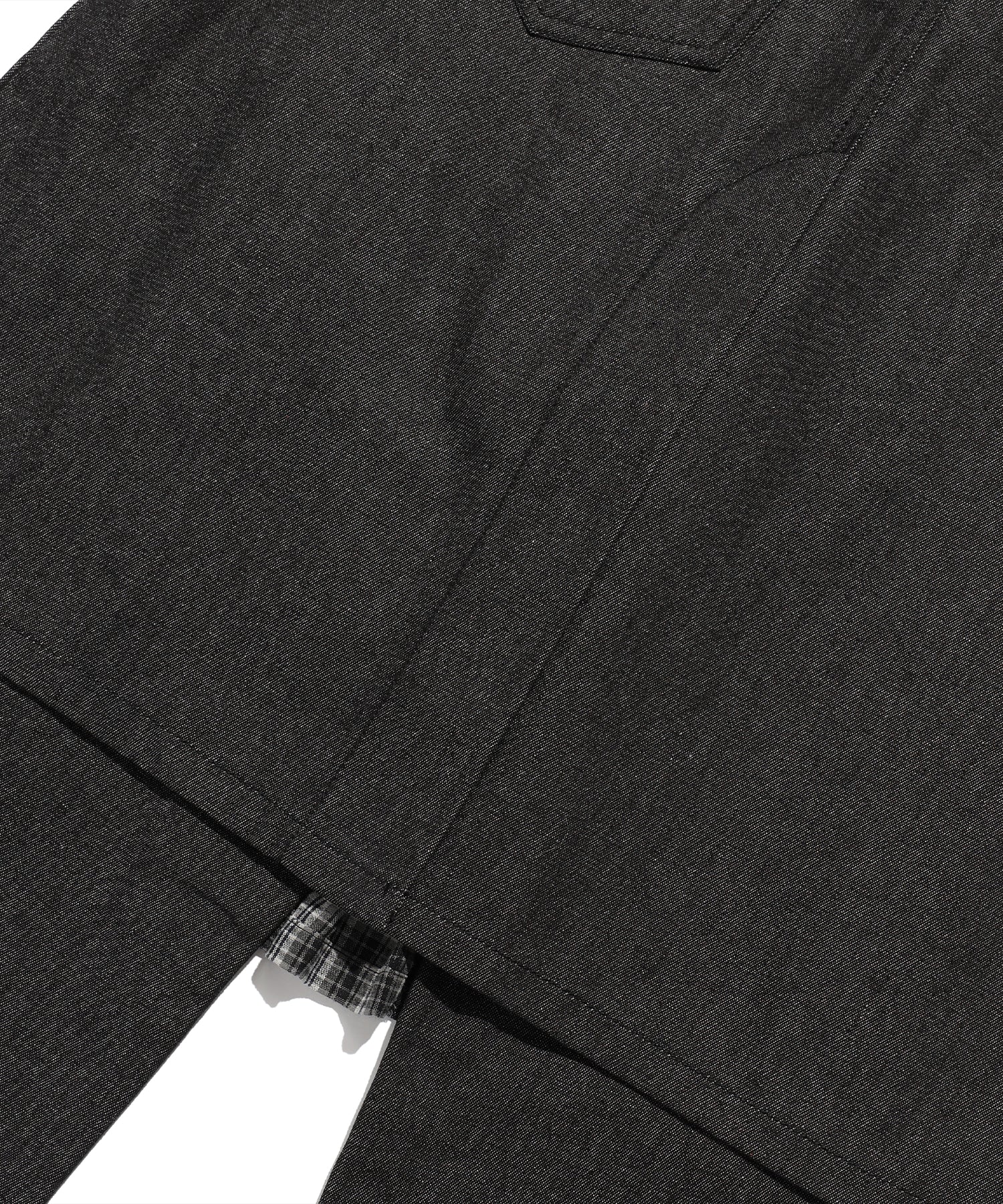 Nice Ghost Club Denim Pleats Panel Layered Skirt Pants