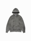 ADLV Basic Logo Waffle Washed Hoodie Zip Up