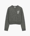 Marithé François Girbaud Marithé François Girbaud Sport W M+FG Logo Crop Pullover Melange Gray