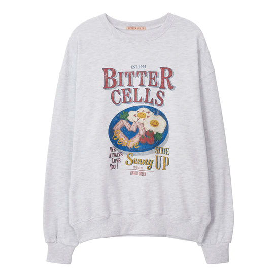 Bitter Cells Sunny Side Up Sweatshirt - Light Grey
