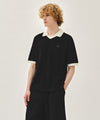 Marithé François Girbaud SMALL CLASSIC LOGO PK COLLAR POINT TEE ivory