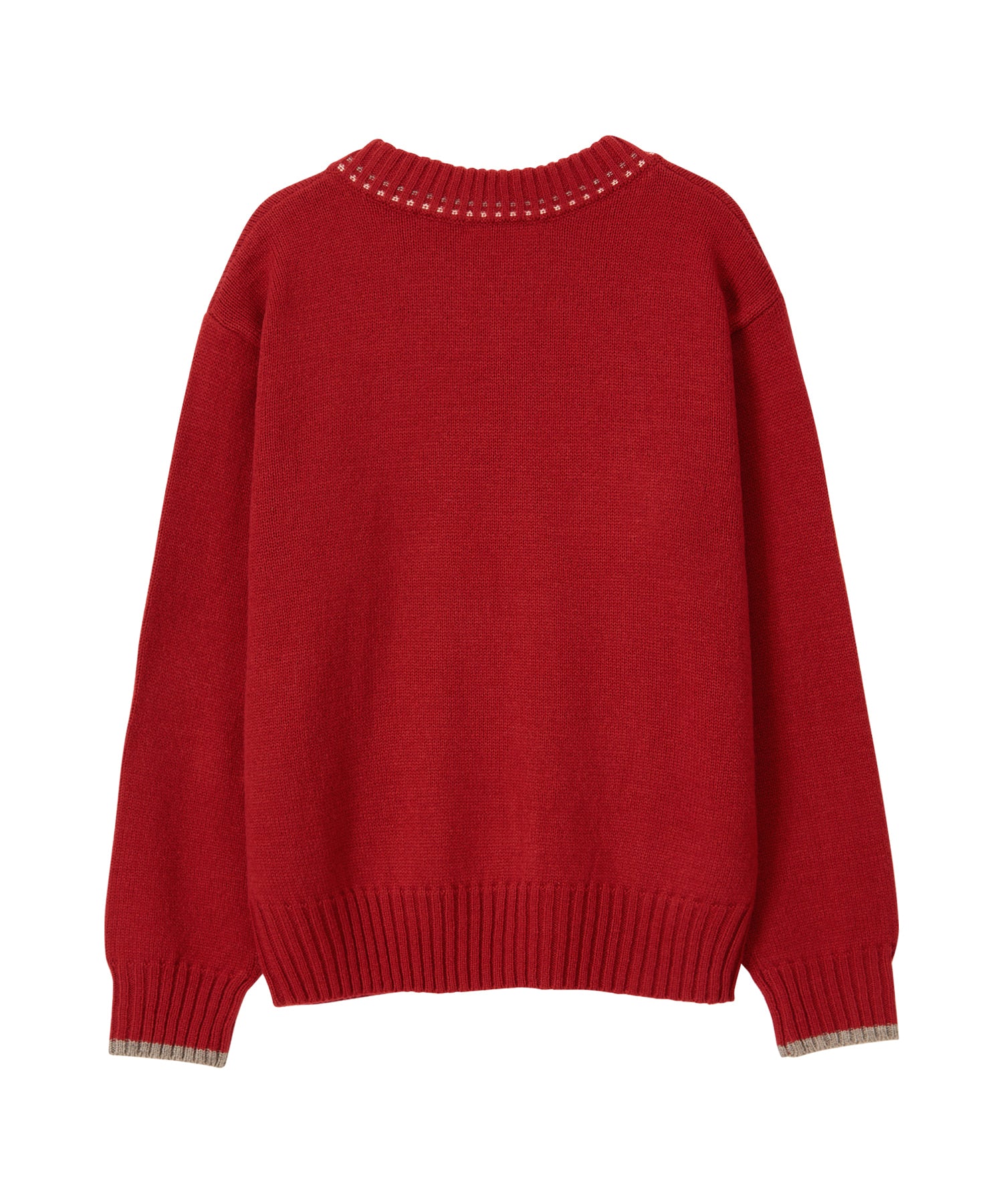 Bitter Cells Clover V Neck Knit - Red