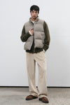 General Idea UNISEX Nylon Padding Vest [Ash Khaki]