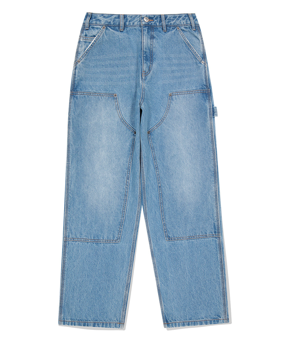Mahagrid Double Knee Denim Pant [Blue]