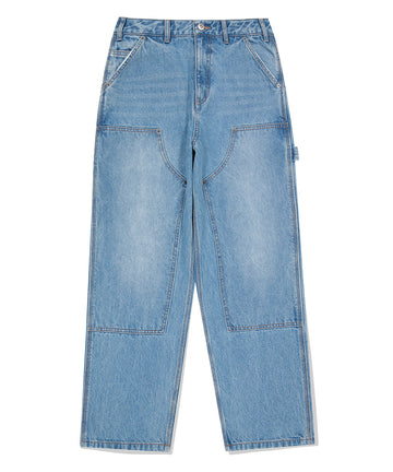 Mahagrid Double Knee Denim Pant [Blue]