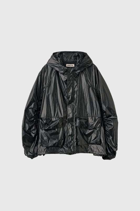General Idea UNISEX Glossy Packable Wind Breaker [BLACK]