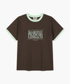 Marithé François Girbaud AEROCOOL CRACK CLASSIC LOGO RINGER TEE brown