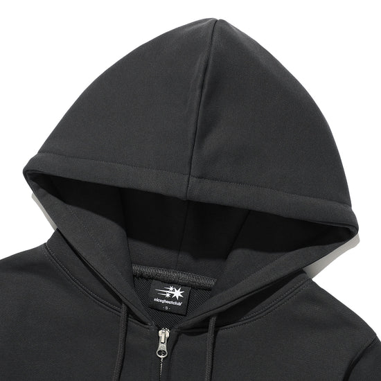 Nice Ghost Club 3star Crop Hoodie Zip Up [Charcoal]