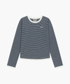 Marithé François Girbaud W RINGER STRIPE LONG SLEEVE TEE