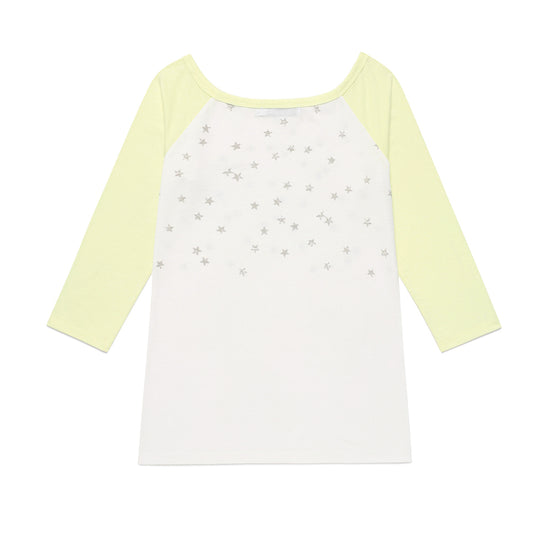 Cavish U Neck Star Raglan Long Sleeve Tee