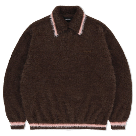 Mahagrid Hairy Collar Knit