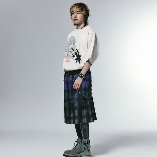 Nice Ghost Club Girl Blowing Symbol Big Tee [Beige]