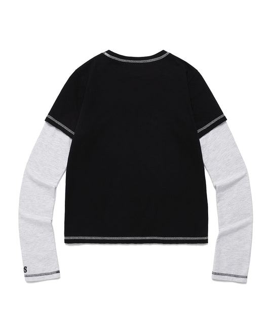 Cavish Women's Layered Origins Long Sleeve Tee [Black]