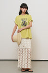 General Idea WOMAN Food Market Artwork Short Sleeve T-Shirt [OLIVE]
