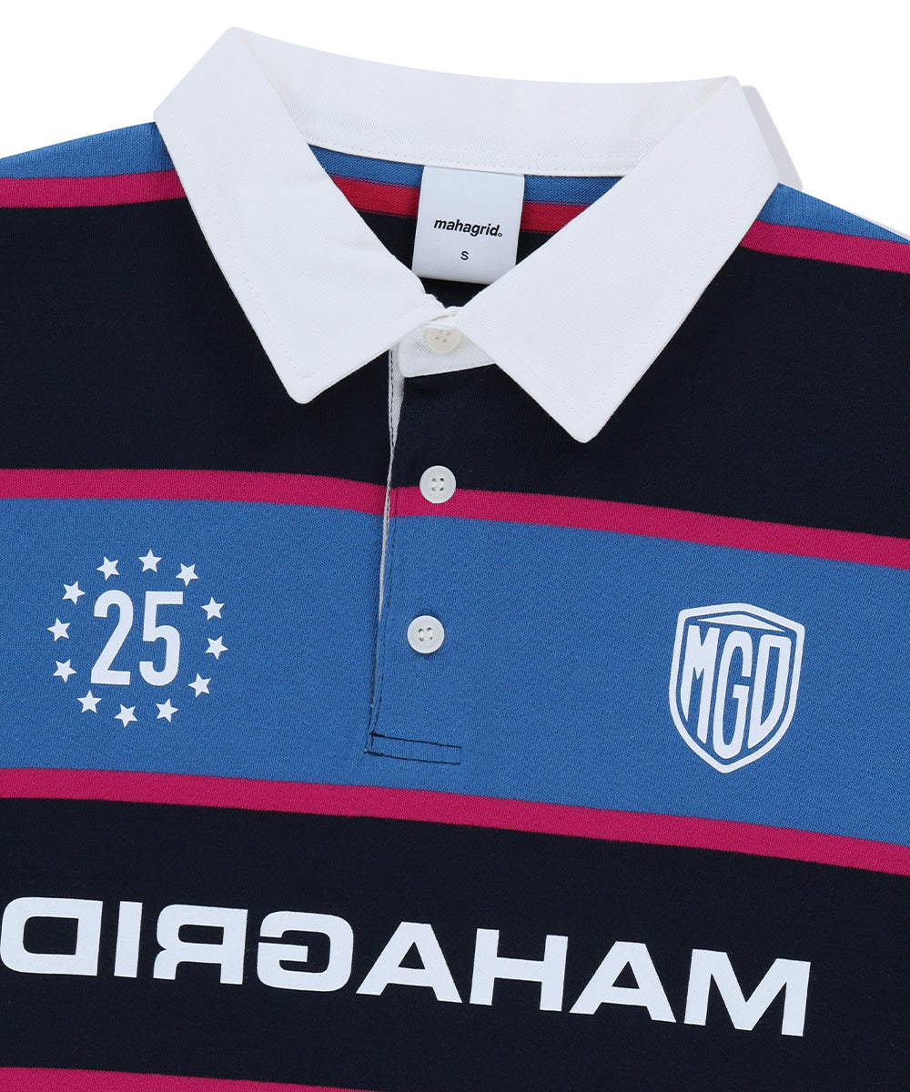 Mahagrid Stripe Rugby Shirt