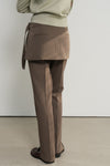 General Idea WOMAN Skirt Layered Bootcut Slack Pants [TAUPE]
