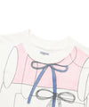 Nice Ghost Club Mimichan FFATS Pink Heart Big Big Tee [White]