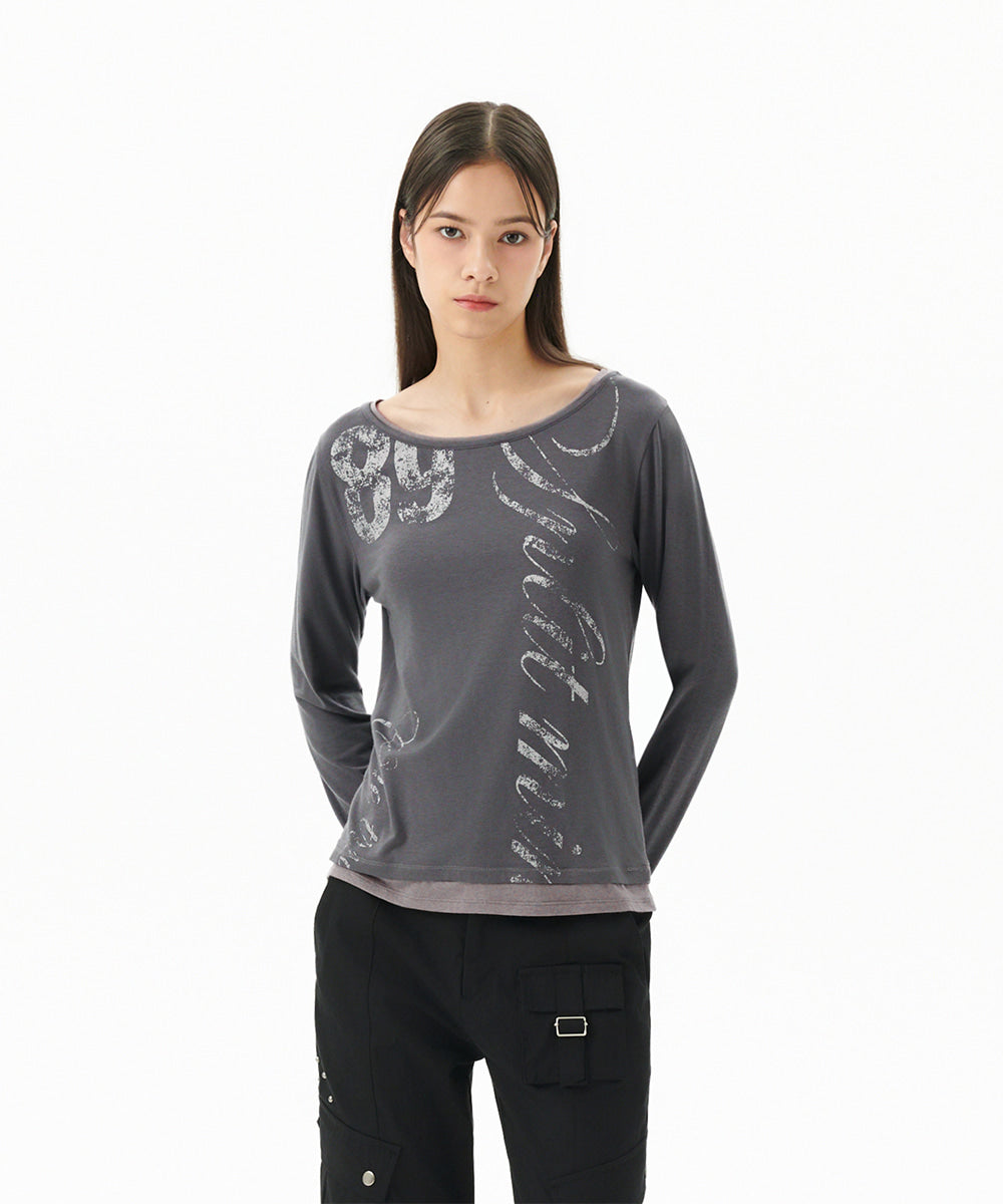 Mahagrid TRUTH LAYERED LONG SLEEVE TEE