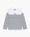 Marithé François Girbaud Kids Border Stripe Long Sleeve Tee Navy