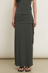 General Idea WOMAN Easy Banding Maxi Skirt [CHARCOAL]